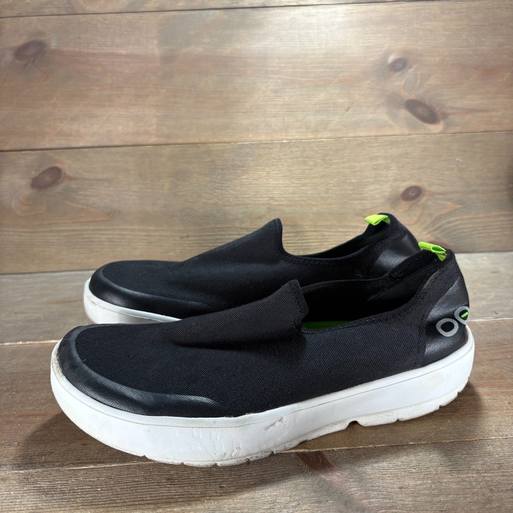 OOFOS OOmg Low Womens size 8.5 shoes Black Slip On Recovery Comfort sneakers